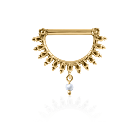 Berber inspired nipple piercing jewelry 18k yellow gold
