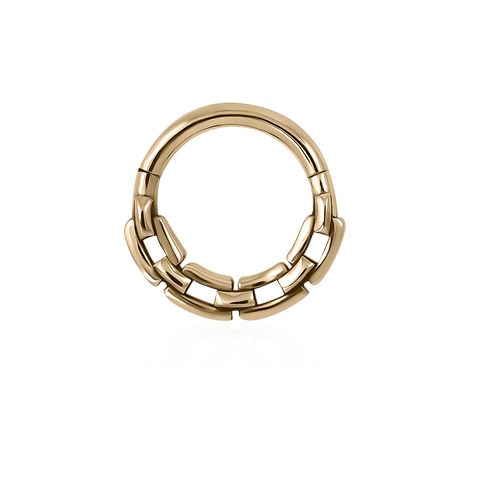 RECTANGLE piercing ring 18k yellow gold