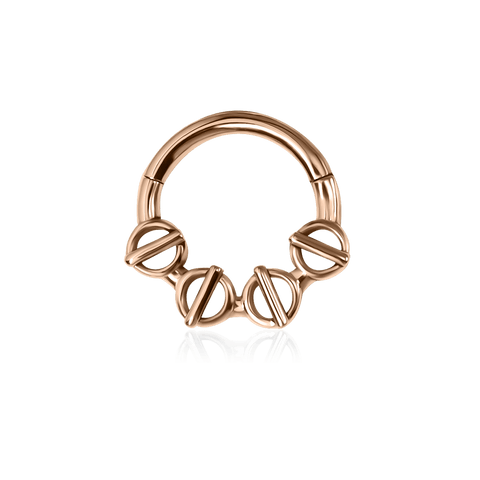 Piercing ring SÉBASTIENNE 18k red gold