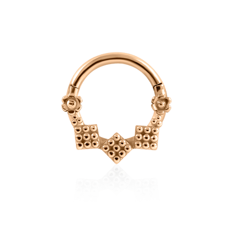 Berber inspired piercing ring 18k red gold